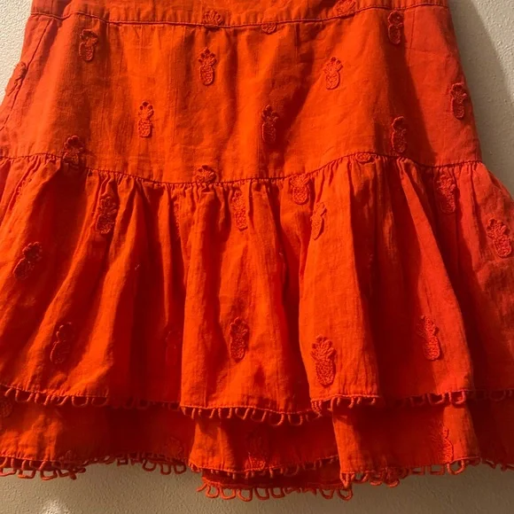FARM Rio women’s size small Orange pineapple Mini Skirt - Picture 4 of 15